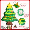 23.6 in Tall Christmas Tree Piata with Hanging Rope,Large Christma Tree Piata with Blindfold and Stick Confetti Christmas Party Decoration for Xmas Party Supplies Home Decorations (A Style) view 3