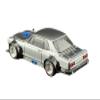 1:64 Diecast Model Car Compatible with Nissan Skyline GT-R V8 Drift (Hakosuka) Silver Chrome Hong Kong Toy Car Salon 2025 Limited Edition by Pop Race PR640330 view 4