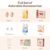 ROBUD Wooden Play Kitchen Fridge, Toy Kitchen Refrigerator, Kids Fridge Freezer Set with Ice Maker, Kitchen Playset Gift for Kids & Toddlers, Age 3+ (Caramel) view 2