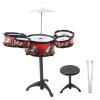 Pilipane Musical Instrument Bass Drum Set Percussion Portable Rock Jazz Drum Kit for Beginner Kids Children ABS PVC Sturdy Drum Stand Drumsticks Cymbals Complete Drumming Experience view 1