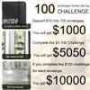 APMFHO 100 Days Money Saving Challenge Coin Envelope Budgetstorage Book, Money Saving Binder, Easy and Fun Way to Save $10,000 or $5,050, Money Saving Challenge with Family, Friends, Bestie view 3