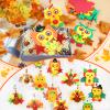 230Pcs Thanksgiving Crafts for Kits 24 Sets Funny Fall Crafts for Kids Include Thicker Turkey Owl Foam Cards Glitter Thanks giving Stickers and All Accessories for Kids Adults Thanksgiving Decorations view 2