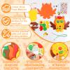 230Pcs Thanksgiving Crafts for Kits 24 Sets Funny Fall Crafts for Kids Include Thicker Turkey Owl Foam Cards Glitter Thanks giving Stickers and All Accessories for Kids Adults Thanksgiving Decorations view 4