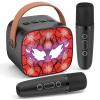 Spider Mini Karaoke Machine for Kids - TOP Karaoke Toys for 3 4 5 6 7 8 9 10 11 12+ Year Old Boys Girls, Portable Bluetooth Speaker with 2 Wireless Microphones, Kids Christmas Birthday Party Gifts(BK) view 1