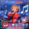 Spider Mini Karaoke Machine for Kids - TOP Karaoke Toys for 3 4 5 6 7 8 9 10 11 12+ Year Old Boys Girls, Portable Bluetooth Speaker with 2 Wireless Microphones, Kids Christmas Birthday Party Gifts(BK) view 4