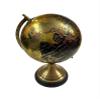 Black & Gold World Globe with Brass Stand  Decorative Desk Globe for Home & Office view 2