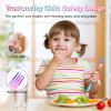 12 Pieces Stainless Steel Rainbow Toddler Forks Set Kids Forks - Food Grade Kids Silverware Set Children Safe Small Forks Mirror Polished Sturdy and Durable Dishwasher Safe view 3
