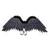 2 Pcs Crow Mask Wing Cosplay Set,Realistic Halloween Bird Costume for Role-Play Party,Christmas,Masquerad,Black Raven Eyes Masks Outfit view 2