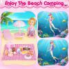164 Pcs Doll Closet with 11.5 Inch Doll Clothes and Accessories Set, Camping Set, Princess Dresses, Camping Tent, Beach Swim Accessories Set, Diving Suit, Dress Up Toys for Girls Gift view 4