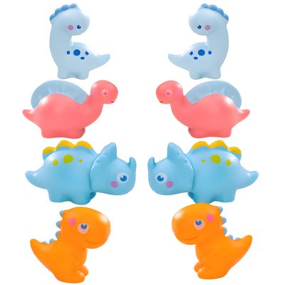 4 Styles Mini Dinosaur Figurines Set  8 Pcs Resin Miniatures for Fairy Garden Accessories, Terrarium Crafts, DIY Micro Landscape, Cake Toppers, Desk & Car Decorations, Birthday Gift Playset