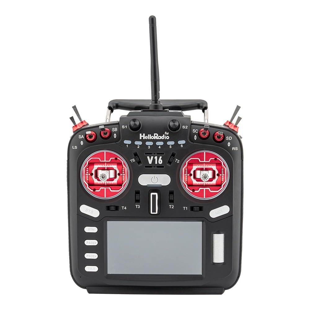 HelloRadio V16 MAX Transmitter Remote Control 4IN1-Red
