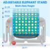 Giant 4 in a Row Connect Game, Adjustable Height (2.6FT-4.3FT) Jumbo 4-to-Score Yard Game Set with Basketball, Golf & Ring Toss, Elephant Design Outdoor Indoor Family Yard Party Game for Kids & Adults view 2