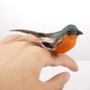 2Pcs Simulation Robin Bird Figurines - Creative Feather Garden Decorations Miniature Outdoor Animal Props view 3