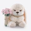 11.4" Adorable Bunny Plush Stuffed Animal - Hugging Rose Bouquet, Ultra-Soft Cuddly Toy, for Girls, Kids, Valentine's Day (White/Pink)-A Surprise That Never Fades view 2