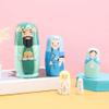 Nesting Dolls,5 Pieces Wooden Nativity Russian Nesting Dolls,Traditional Wooden Stacking Doll,Christmas N-esting D-olls for Christmas,Easter,Birthday Gift and Home Room Decor view 3