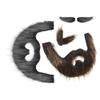 LUOZZY 2pcs Realistic Fake Beard with Self-adhesive Eyebrows Set for Halloween Party Cosplay Costume Props view 3