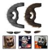 LUOZZY 2pcs Realistic Fake Beard with Self-adhesive Eyebrows Set for Halloween Party Cosplay Costume Props view 4