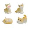 4 Pcs Mini Golden Cat Figurines in Different Poses - Cute Resin Kittens for Fairy Garden Accessories, DIY Terrarium Crafts, Moss Landscapes, Home Ornament , Desk & Car Decorations, Birthday Gifts view 1