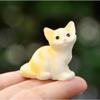 4 Pcs Mini Golden Cat Figurines in Different Poses - Cute Resin Kittens for Fairy Garden Accessories, DIY Terrarium Crafts, Moss Landscapes, Home Ornament , Desk & Car Decorations, Birthday Gifts view 2