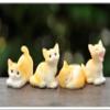 4 Pcs Mini Golden Cat Figurines in Different Poses - Cute Resin Kittens for Fairy Garden Accessories, DIY Terrarium Crafts, Moss Landscapes, Home Ornament , Desk & Car Decorations, Birthday Gifts view 4