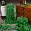 72 PCS St. Patricks Day Beads Necklace, Christmas Bead Necklaces, Green Mardi Gras Beads, 33 Inch Green Bead Necklaces for Mardi Gras St. Patricks Day Day Christmas Festive Events, Party Favors view 2