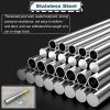 Stainless Steel Traffic Bollard Post - 24-44 Inch Height, Reflective Driveway Barrier with Lockable Base(4 pack/35inch) view 4