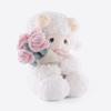 11.4" White Lamb Plush Stuffed Animal with Removable Bouquet of Pink Roses - Ultra Soft & Interactive Cuddly Toy Gift, A Surprise That Never Fades view 4