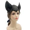 2 Pcs Bat Ears and Mask Set,Half Face Skull Bat Mask,Skeleton Bat Costume for Role-Play Party,Animal Skull Masks (Silver) view 4