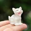 4 Pcs Mini Gray Cat Figurines in Different Poses - Cute Resin Kittens for Fairy Garden Accessories, DIY Terrarium Crafts, Moss Landscapes, Home Ornament , Desk & Car Decorations, Birthday Gifts view 2