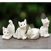 4 Pcs Mini Gray Cat Figurines in Different Poses - Cute Resin Kittens for Fairy Garden Accessories, DIY Terrarium Crafts, Moss Landscapes, Home Ornament , Desk & Car Decorations, Birthday Gifts view 4