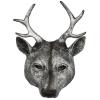 Full Face Deer Mask,Realistic Elk Mask,Halloween Rabbit Costume for Role-Play Party,Christmas Animal Reindeer Masks (Silver) view 1