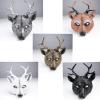 Full Face Deer Mask,Realistic Elk Mask,Halloween Rabbit Costume for Role-Play Party,Christmas Animal Reindeer Masks (Silver) view 2