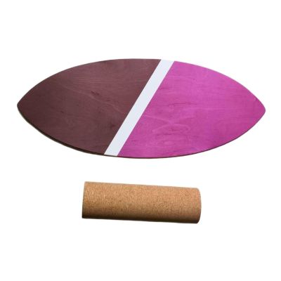 FytStycale Surf Balance Board with Roller Adult Kids Workout Equipment Wooden Balance Board for Skateboarding Baseball Basketball, Multicolor