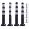 30-Inch Flexible Traffic Barricade Post with Reflective Band for Driveway and Crowd Control(Black+white,4 pack) view 1