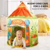 Amplov LED Dinosaur Play Tent for Kids, 53"  41" Light Up Pop Up Indoor/Outdoor Playhouse Fort with Carrying Bag, Foldable Dino Pretend Play Tent for Toddlers Ages 35, Ideal Gift for Ages 39 view 2