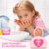 Kids Washable Makeup Kits for Little Girls - 18 Pcs Toddler Non Toxic Real Make Up Set with Lipstick - Valentines Day Gifts for 3 4 5 6 7 8 9 10 Years Old Pink Initial Heart Purse Birthday Toys - T view 4