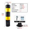 20-Inch Tall Reflective Traffic Bollard Post - Lockable Metal Barrier for Driveways, Sidewalks, and Parking Lots(2 Piece) view 2