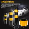 20-Inch Tall Reflective Traffic Bollard Post - Lockable Metal Barrier for Driveways, Sidewalks, and Parking Lots(2 Piece) view 4