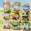 12 Set Shop City Street View House Mini Building Micro Blocks Toy Store Set Shop for Home Decor Toys Birthday Gifts for Adults and Kids view 3