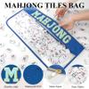 BuyCard Empty Mahjong Tiles, Zippered Case for American Mahjong Set, Mahjong Gift Accessories Organizer, Card Holder Bouch (Case Only) (Blue) view 3