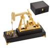 Metal Oil Well Pump Jack Model, Electric 3D Pumping Unit Model Simulation Oilfield Operation Mechanical Machine Equipment Model, Industrial Desk Decor with Golden Plated Finish(Color:No Cover) view 1