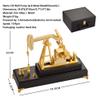 Metal Oil Well Pump Jack Model, Electric 3D Pumping Unit Model Simulation Oilfield Operation Mechanical Machine Equipment Model, Industrial Desk Decor with Golden Plated Finish(Color:No Cover) view 2