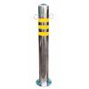 Stainless Steel Bollard - 60/75/100cm Driveway Barrier Posts with High-Visibility Reflective Strips((1pcs)/3.5 * 23.6in) view 1