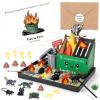 Halloscume 238 Pcs Valentines Funny Gifts Dumpster Flame Zen Garden for Desk 8" Mini Zen Garden Kit Sand Tray Therapy Kit Mini Dumpster Decor Novelty Gift for Office Work Stress Relief view 1