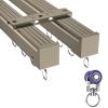 Heavy-Duty Curtain Tracks are Installed on The Ceiling and Walls, Featuring Built-in Silent Rollers, Suitable for Room partitions, Living Rooms, bedrooms, and Offices.(Gold,2.2m(7.2ft)) view 1