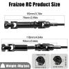45 Steel CVD Universal Joint Drive Shaft Front Rear and Wheel Hex Set for Traxxas 1/16 Mini Maxx 4WD RC Truck 107154-1 - Upgrade Replacement for Parts 10750, 10750X, 3654 (Black) view 2