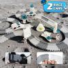 GIAT Race Car Tracks Set - Birthday Gift for 3 4 5 6 7 Year Old Boys, 290+ PCS Flexible Train Track Kit for Kids, Interactive Toy with Cars and Rocket view 2