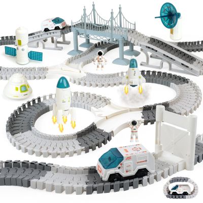 ToyFuntasy Race Track Set for Kids - Best Birthday Gift for Boys 3 4 5 6 7 Years Old, 290+ PCS DIY Flexible Tracks Toys with Cars