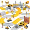ToyFuntasy Construction Race Tracks Toys for Kids - 330+ PCS Track Play Set with Cars and Construction Trucks, Best Birthday Gifts for 3 4 5 6 7 Year Old Boys, Flexible DIY Engineering Building Set view 1