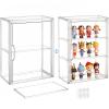 2 Pack 3 Tier Clear Acrylic Display Cases for Collectibles, Display Case for Figures with 2 Adjustable Shelves, Desktop or Wall-Mounted Storage Organizer Showcase for Action Figure & Anime Figures view 1